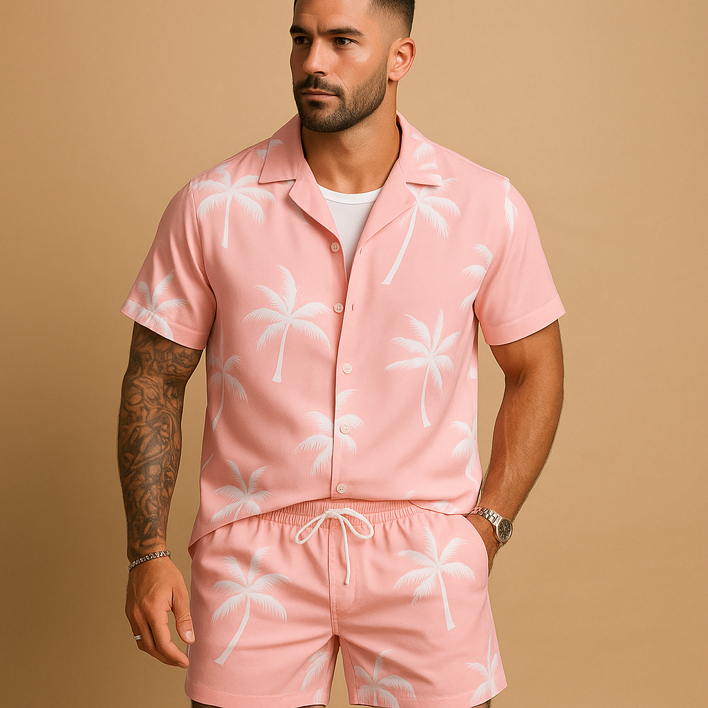 Zomer Outfit Heren | Tropisch Print Set met Shirt & Short