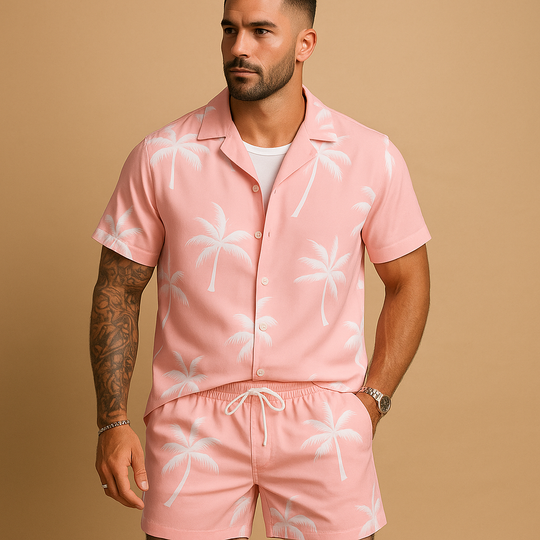 Zomer Outfit Heren | Tropisch Print Set met Shirt & Short