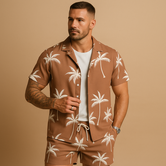 Zomer Outfit Heren | Tropisch Print Set met Shirt & Short