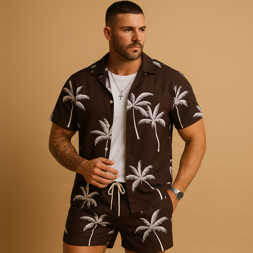 Zomer Outfit Heren | Tropisch Print Set met Shirt & Short