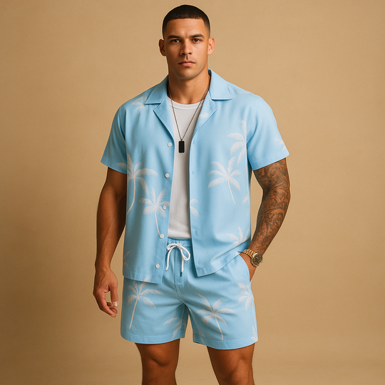 Zomer Outfit Heren | Tropisch Print Set met Shirt & Short