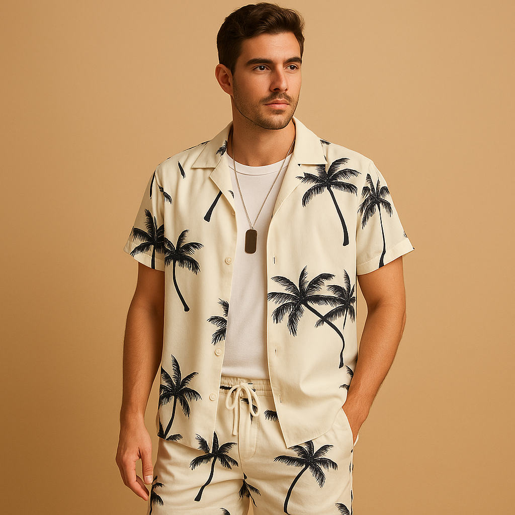 Zomer Outfit Heren | Tropisch Print Set met Shirt & Short