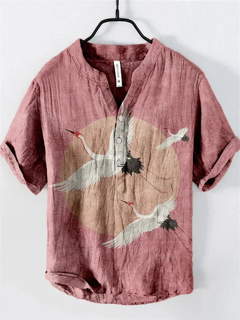 Zomer Polo Heren | Artistieke Print & Luchtig Zomercomfort