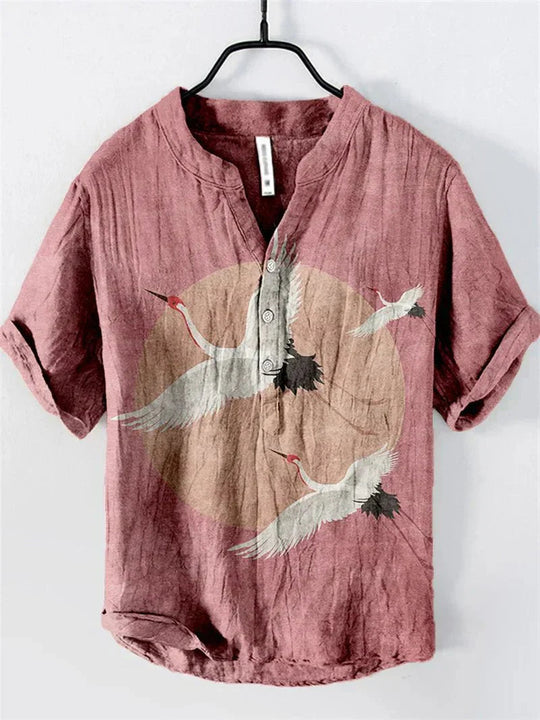 Zomer Polo Heren | Artistieke Print & Luchtig Zomercomfort