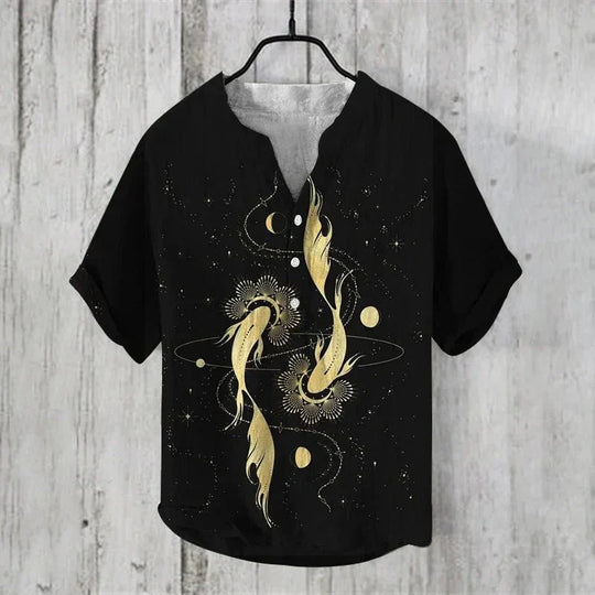 Zomer Polo Heren | Artistieke Print & Luchtig Zomercomfort