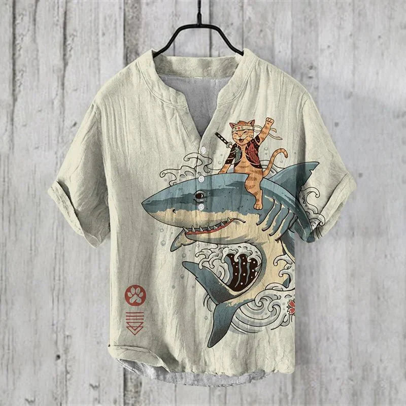 Zomer Polo Heren | Artistieke Print & Luchtig Zomercomfort