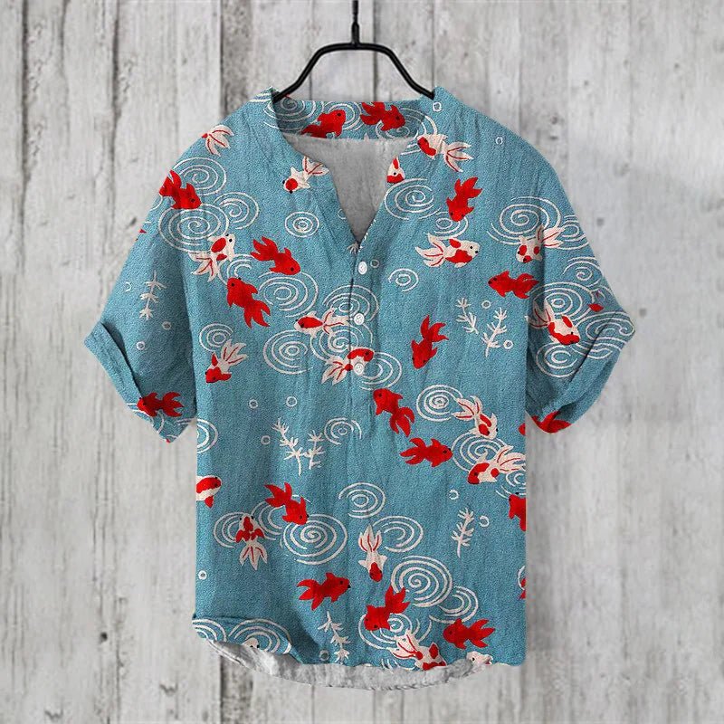 Zomer Polo Heren | Artistieke Print & Luchtig Zomercomfort