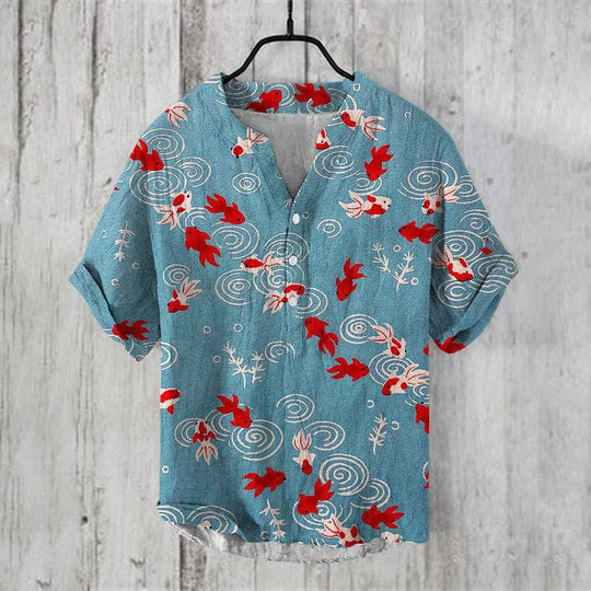 Zomer Polo Heren | Artistieke Print & Luchtig Zomercomfort