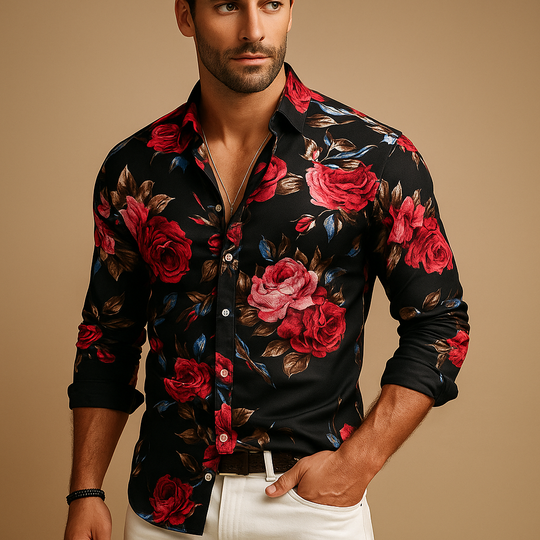 Zomer Polo Heren | Bloemenprint & Stijlvol Design