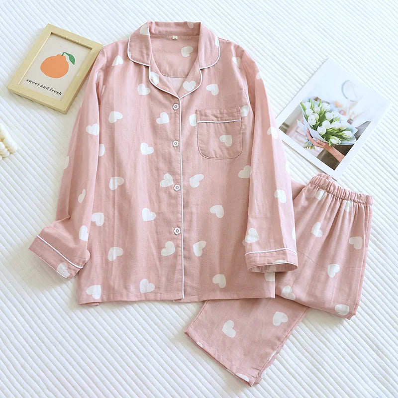Zomer Pyjama Dames | Loungewear Set met Hartjesprint