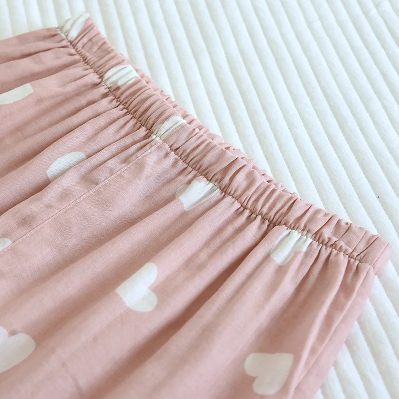 Zomer Pyjama Dames | Loungewear Set met Hartjesprint