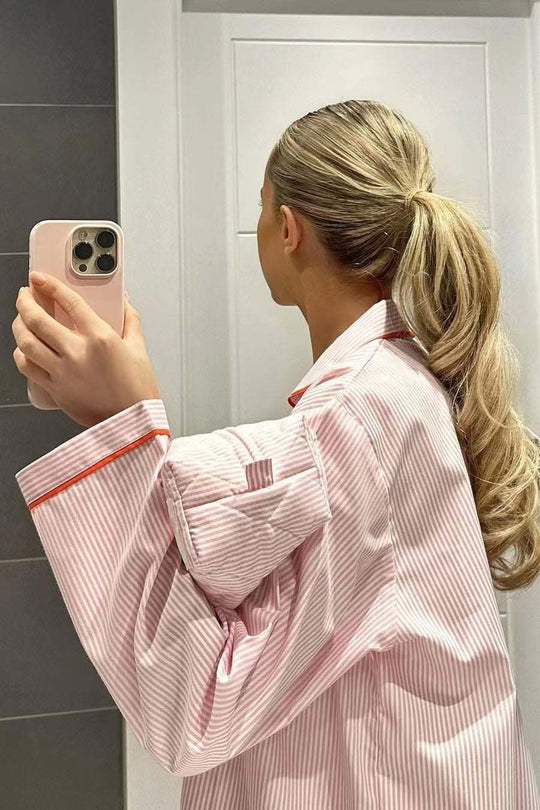 Zomer Pyjama Dames | Tweedelig met Hartjes & Speelse Afwerking