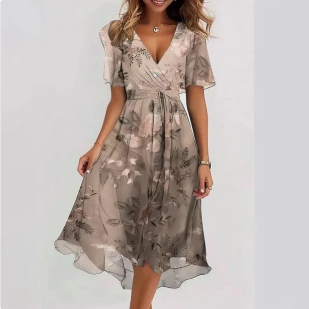 Zomerjurk Dames | Kleurrijke Bloemenprint & Flatterende Pasvorm
