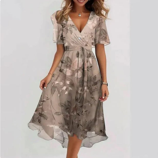 Zomerjurk Dames | Kleurrijke Bloemenprint & Flatterende Pasvorm