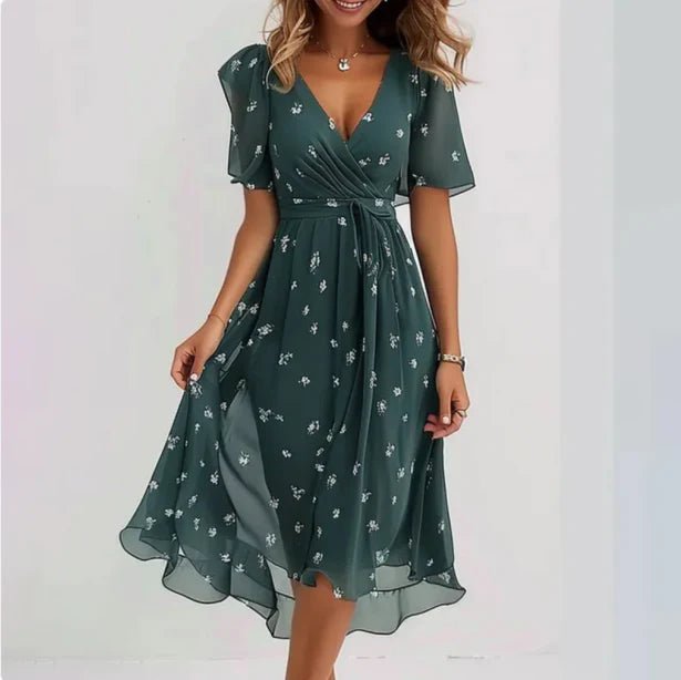 Zomerjurk Dames | Kleurrijke Bloemenprint & Flatterende Pasvorm