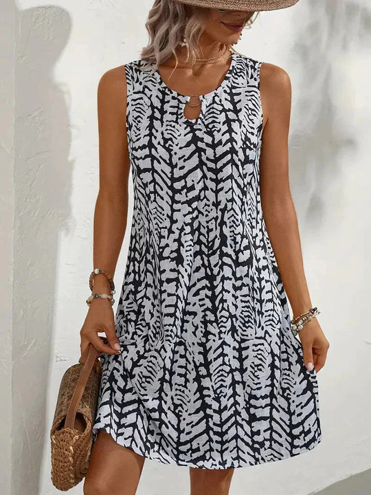 Zomerjurk Dames | Mouwloos & Abstracte Print