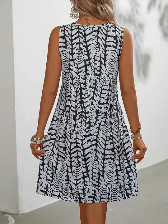 Zomerjurk Dames | Mouwloos & Abstracte Print