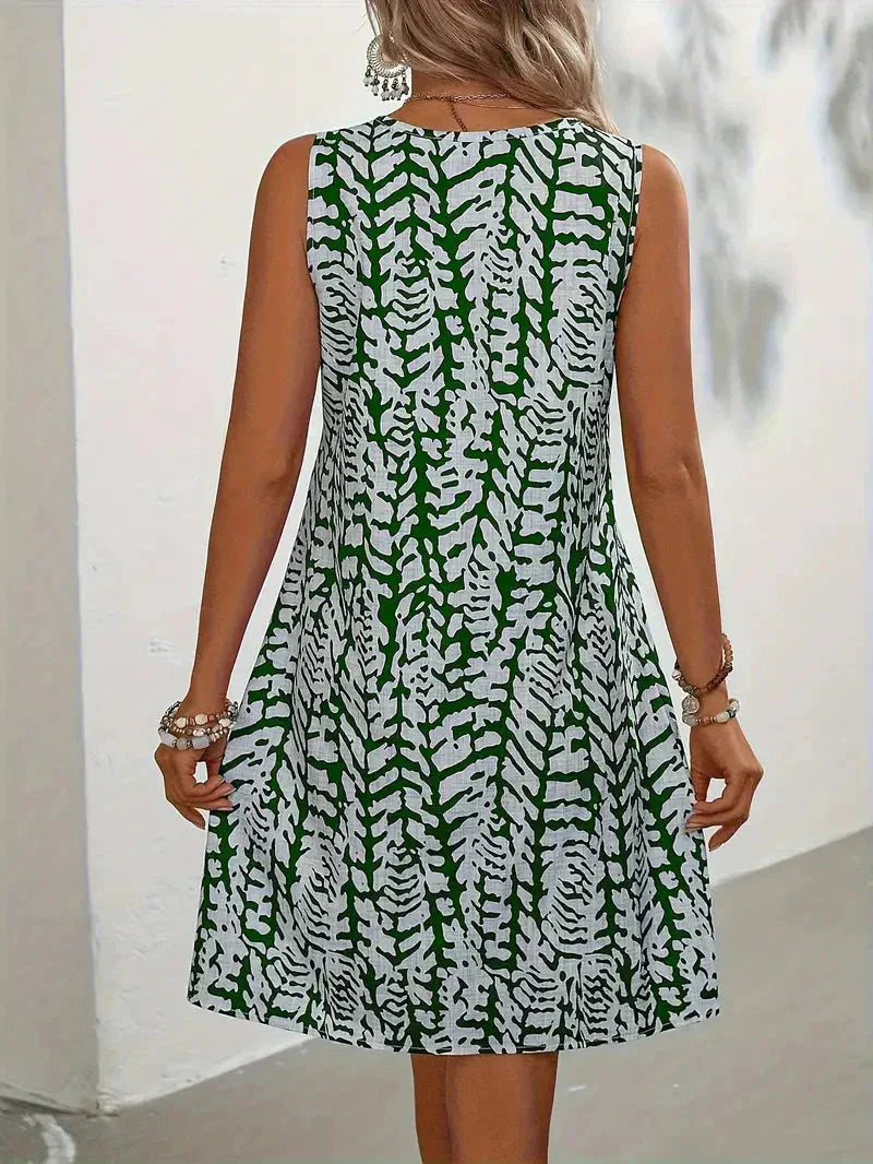 Zomerjurk Dames | Mouwloos & Abstracte Print