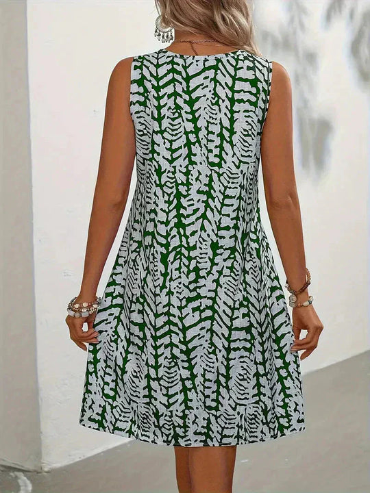 Zomerjurk Dames | Mouwloos & Abstracte Print