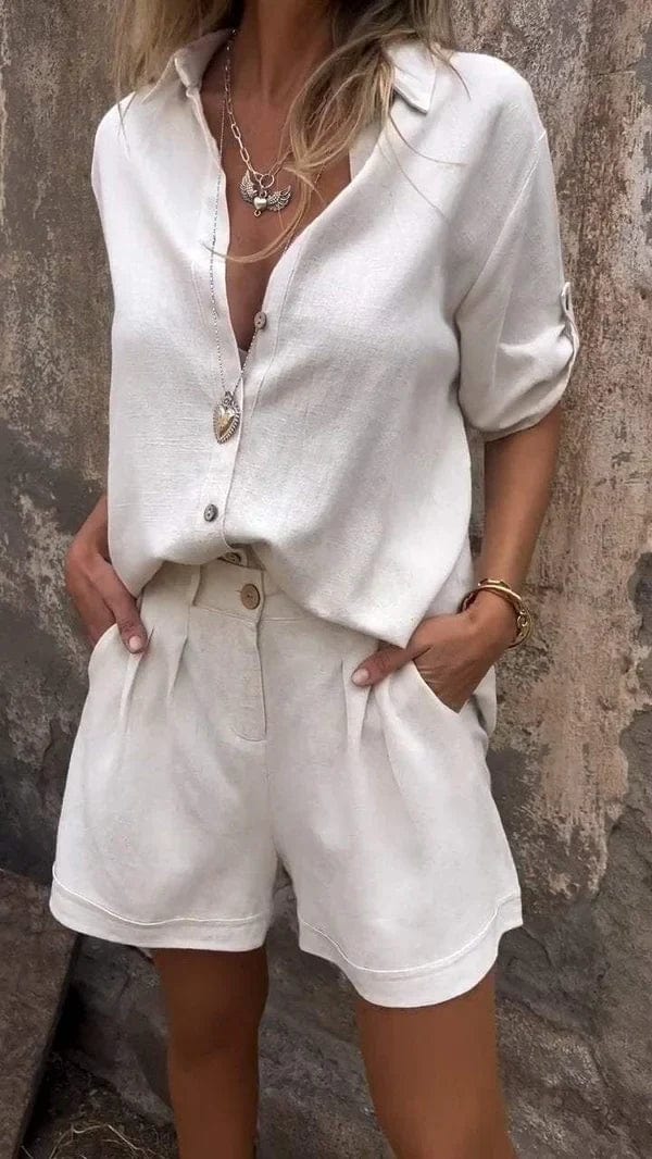 Zomerse Comfortabele Shorts En Blouse Set voor Vrouwen 2