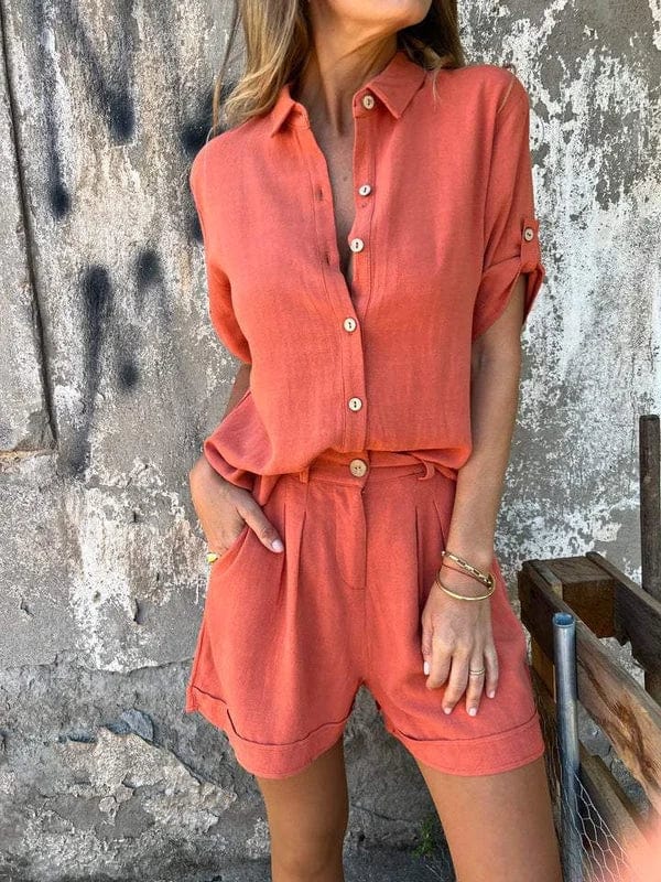 Zomerse Comfortabele Shorts En Blouse Set voor Vrouwen 4