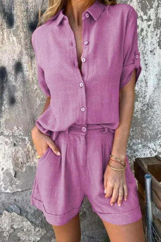 Zomerse Comfortabele Shorts En Blouse Set voor Vrouwen 7