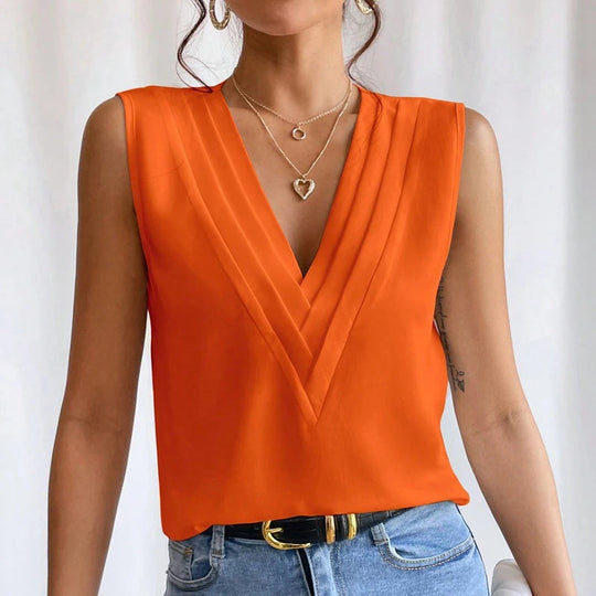 Zomerse Elegantie: Loose-Fit Mouwloze Blouse – Comfort & Stijl in Eén 4