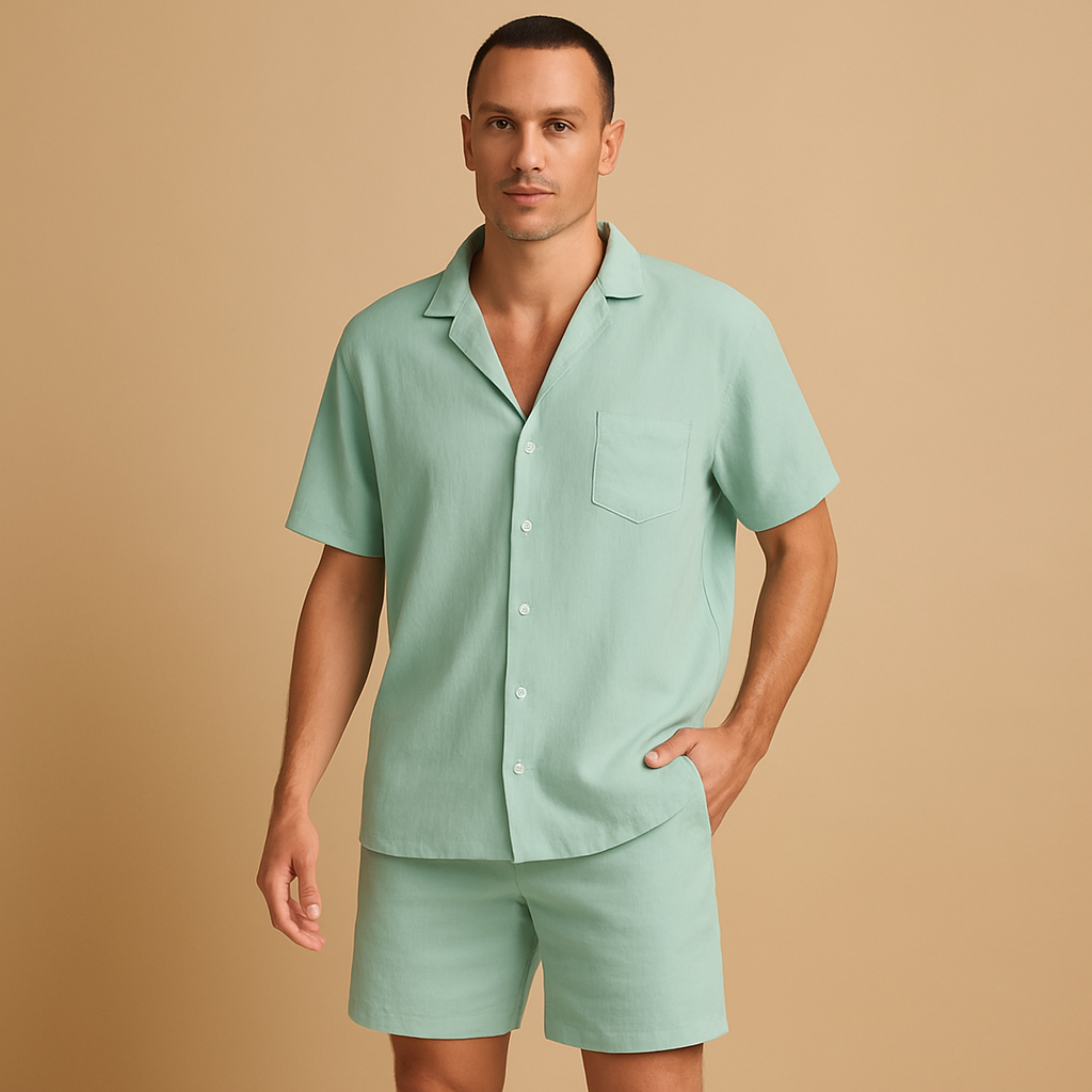 Zomerset Heren | Klassiek V-hals Shirt & Comfortabele Short