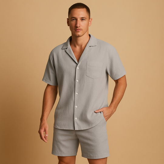 Zomerset Heren | Klassiek V-hals Shirt & Comfortabele Short