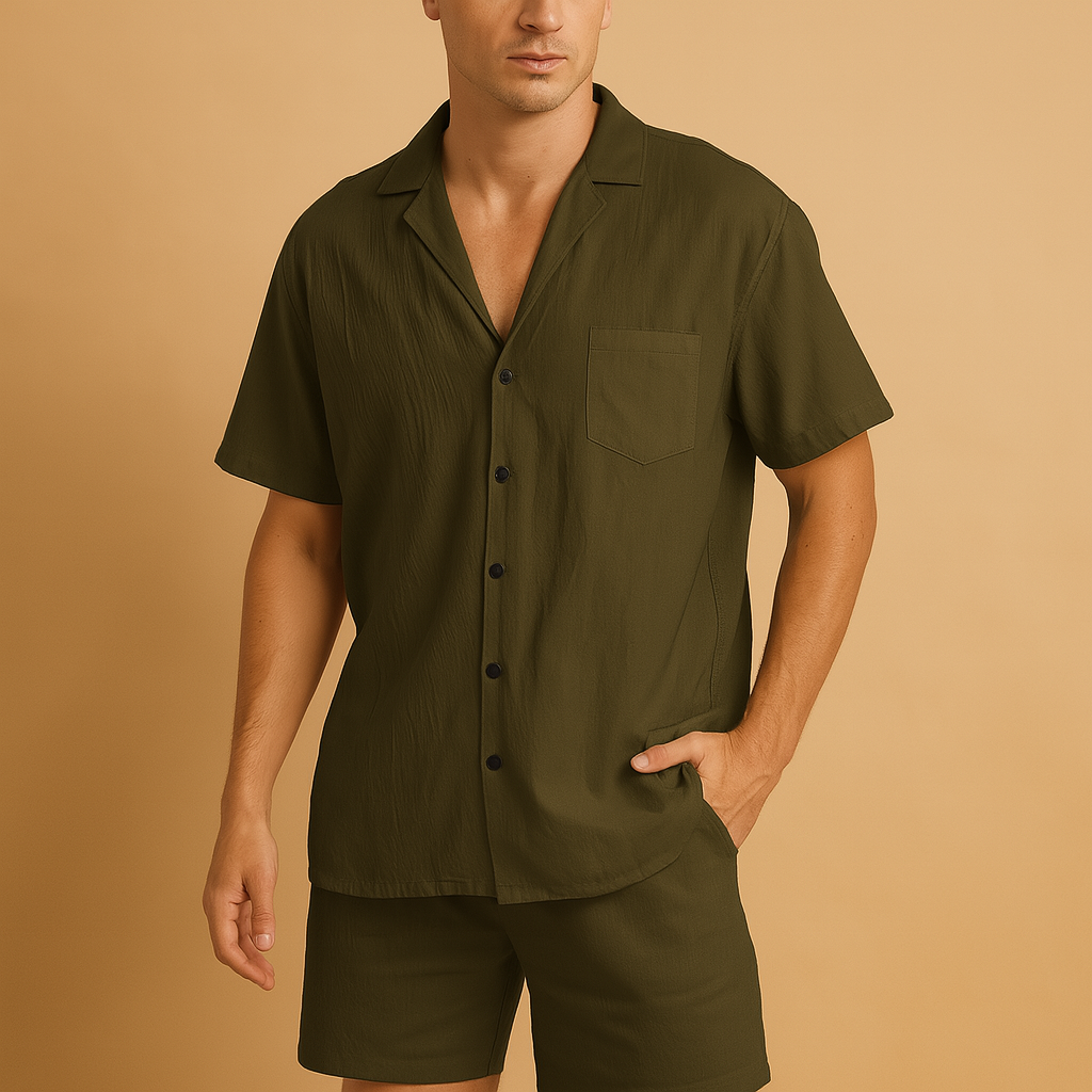 Zomerset Heren | Klassiek V-hals Shirt & Comfortabele Short
