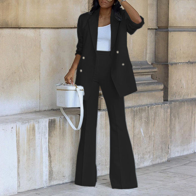 Zweiteiler Damen | Blazer & Ausgestellte Hose 4