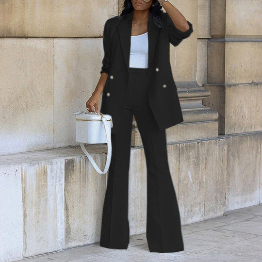 Zweiteiler Damen | Blazer & Ausgestellte Hose 4