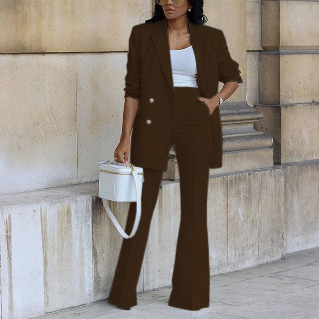 Zweiteiler Damen | Blazer & Ausgestellte Hose 6