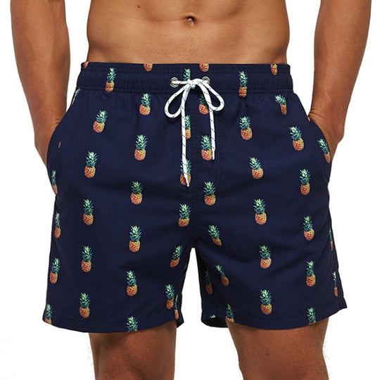 Zwembroek Heren | Speels Ananas Print & Sneldrogend