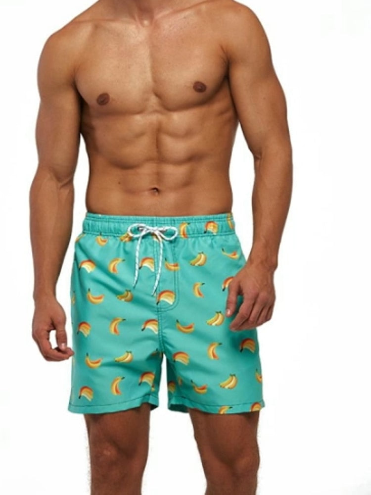 Zwembroek Heren | Speels Ananas Print & Sneldrogend