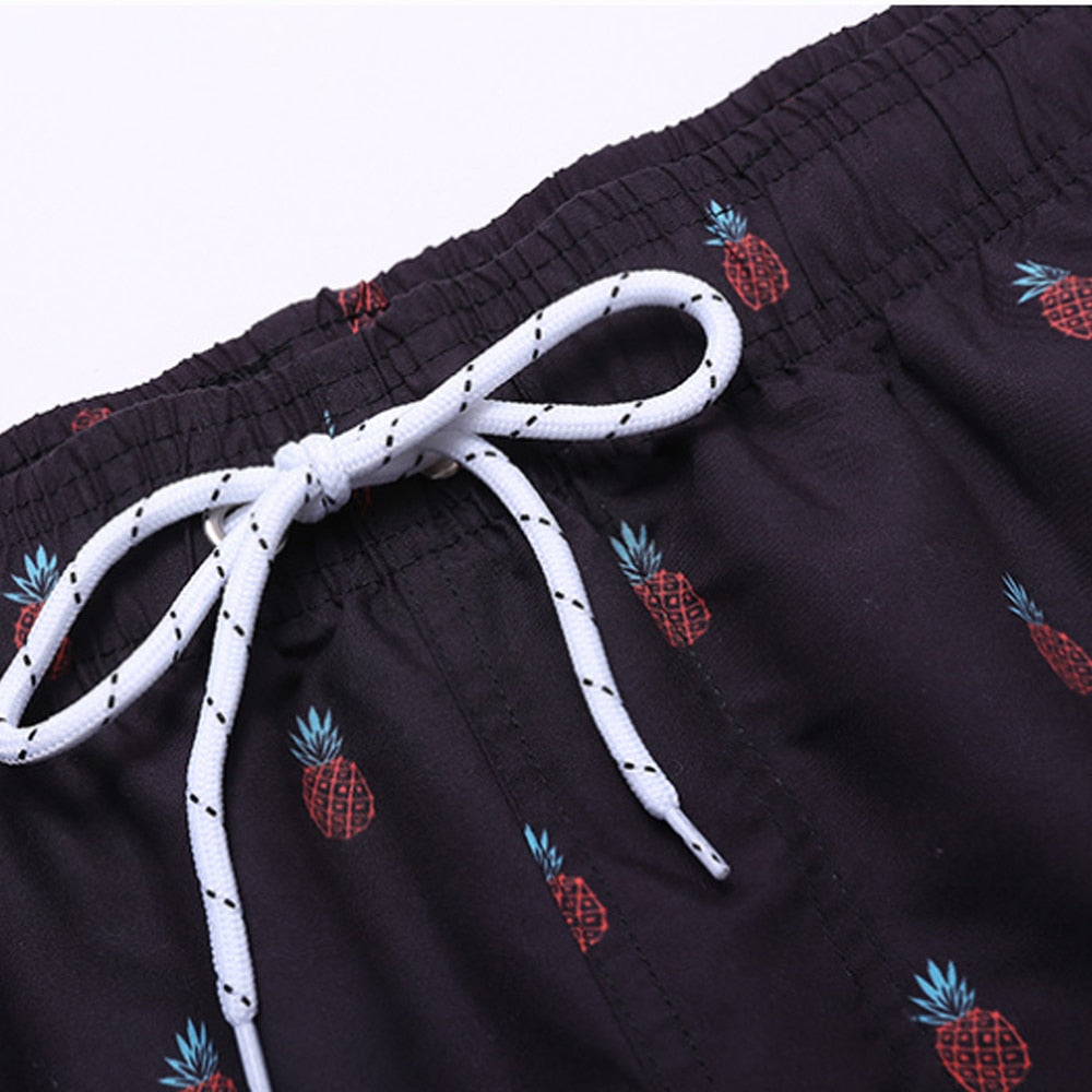 Zwembroek Heren | Speels Ananas Print & Sneldrogend