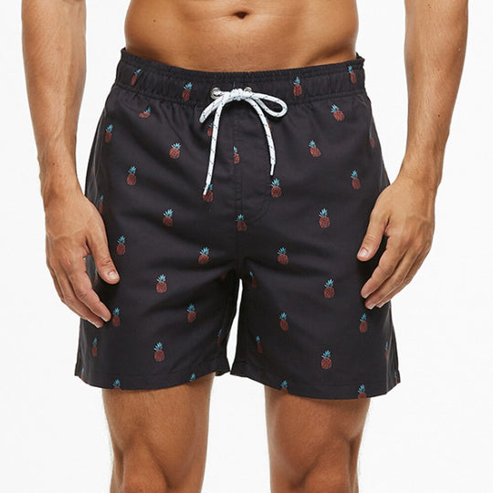Zwembroek Heren | Speels Ananas Print & Sneldrogend