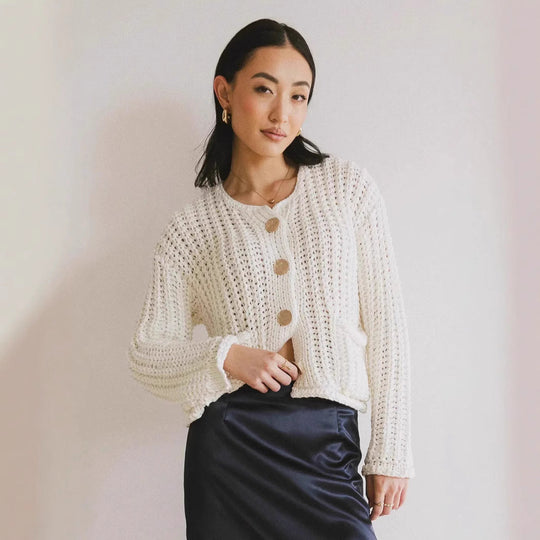 Strickjacke Damen | Knöpfe & Taschen 7