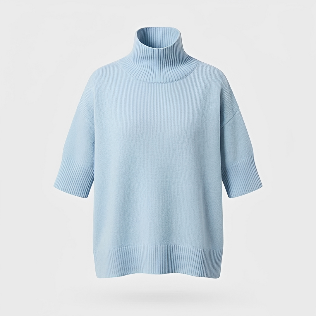 Damen Rollkragenpullover Strickpullover Warm Vielseitig 2