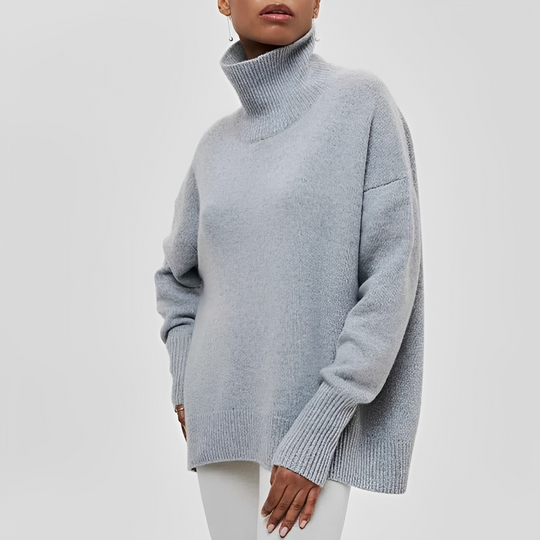 Damen Rollkragenpullover Strickpullover Warm Vielseitig 7