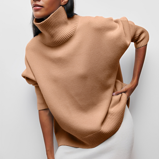 Damen Rollkragenpullover Strickpullover Warm Vielseitig 3