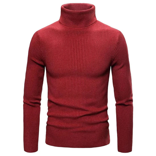 Herren Rollkragenpullover Warm Bequemer Strickpullover 7