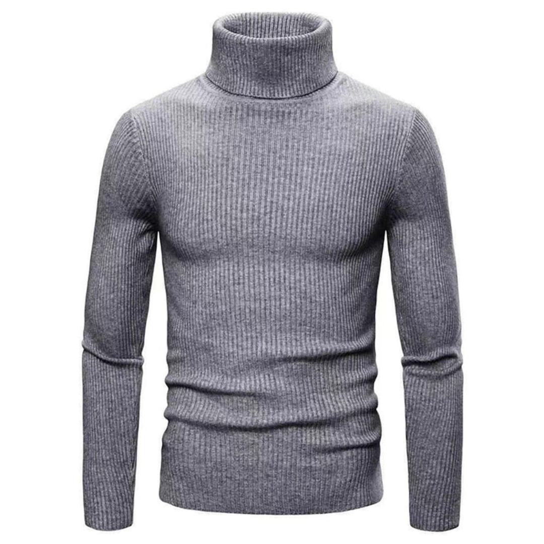 Herren Rollkragenpullover Warm Bequemer Strickpullover 5