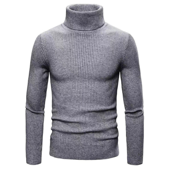 Herren Rollkragenpullover Warm Bequemer Strickpullover 5