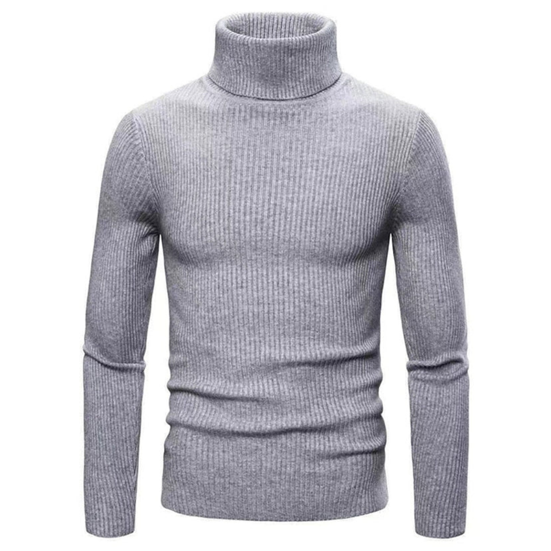 Herren Rollkragenpullover Warm Bequemer Strickpullover 4