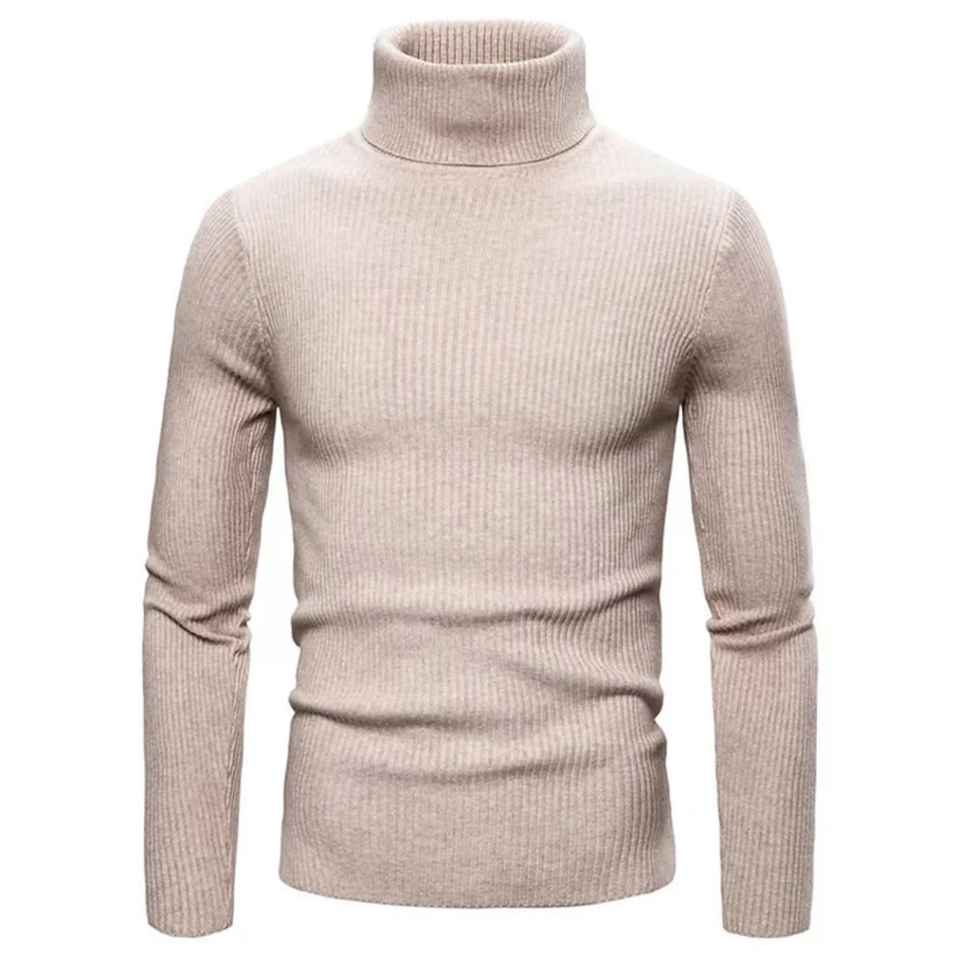Herren Rollkragenpullover Warm Bequemer Strickpullover 3