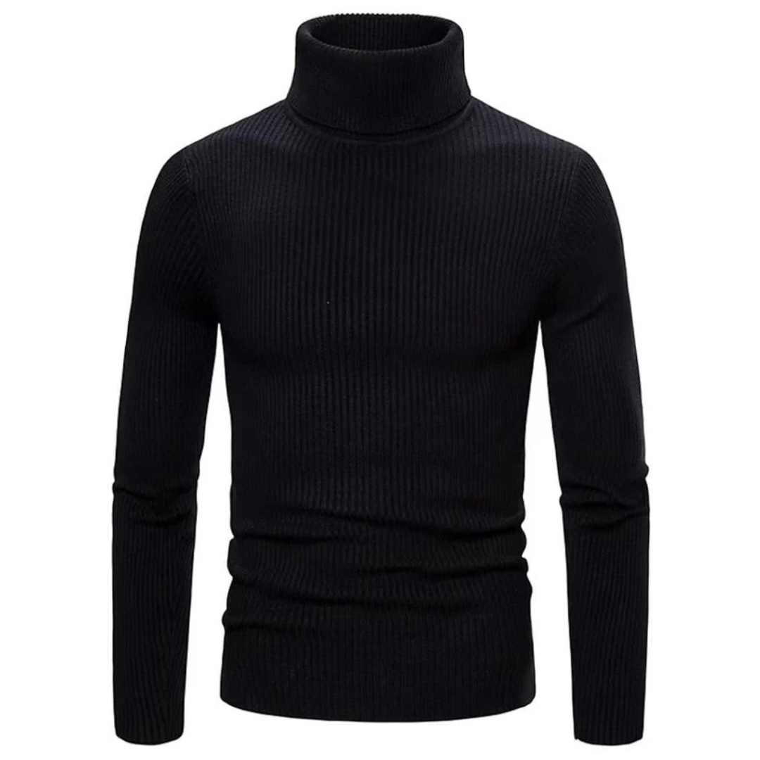 Herren Rollkragenpullover Warm Bequemer Strickpullover 9