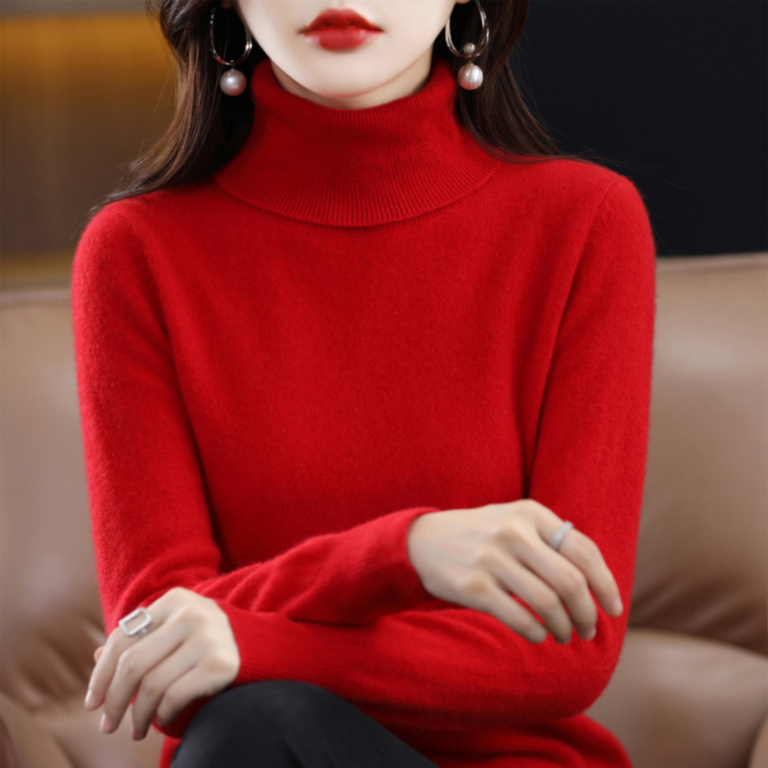Alexandra | Kasjmier coltrui voor dames - Rood