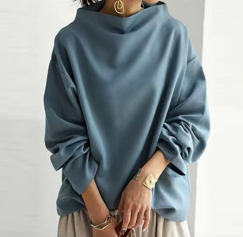 Anouk | Gebreide coltrui voor dames - Blauw