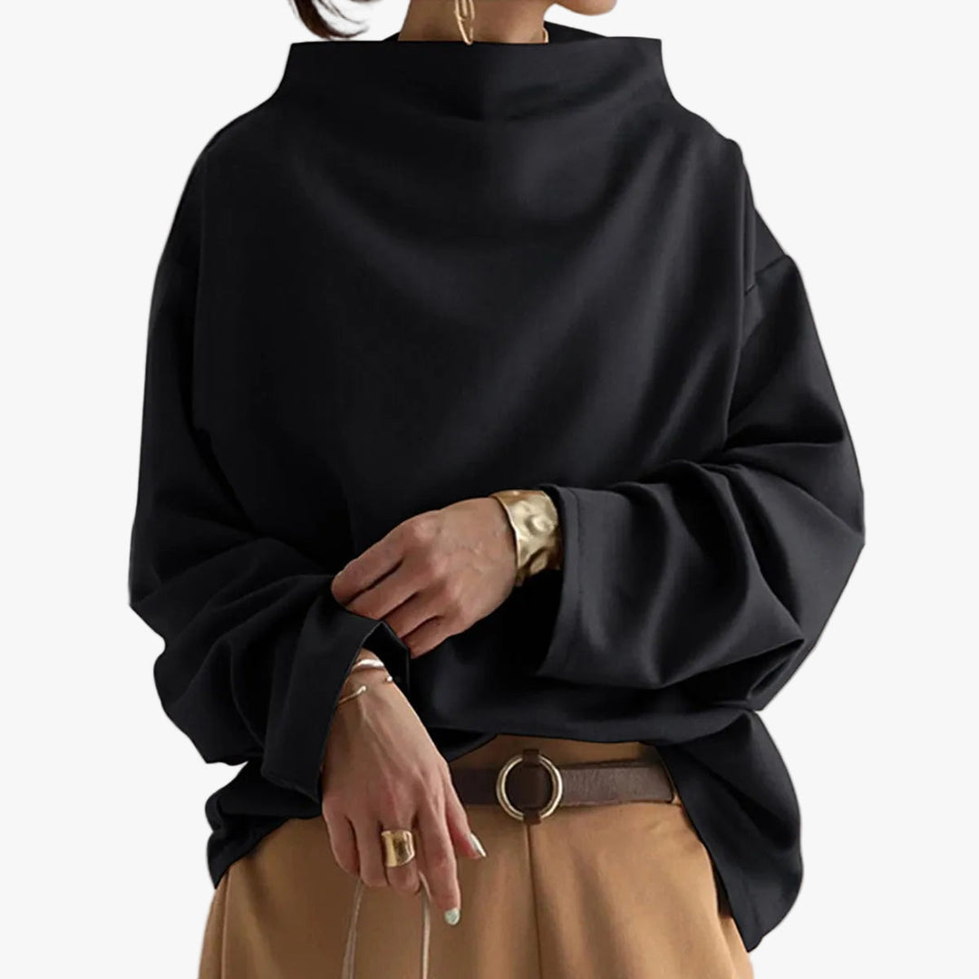 Anouk | Gebreide coltrui voor dames - Zwart